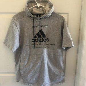 Adidas Hoodie 'Gray Short Sleeve'